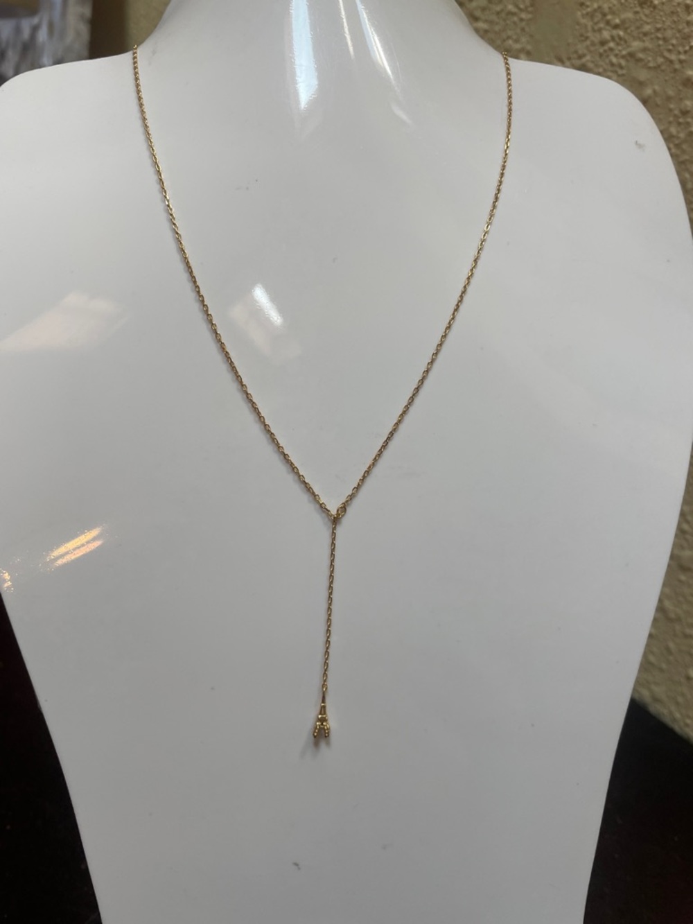Delicate Gold 14 k plated Necklace for Women with a small Eiffel Tower